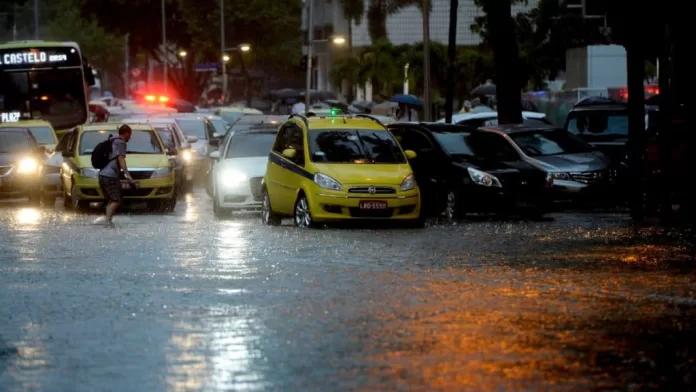 Foto de um dos temporais no Rio de Janeiro