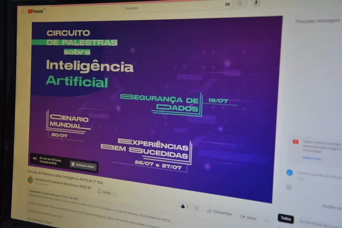 Evento será transmitido ao vivo pelo canal da Sefaz MT no YouTube