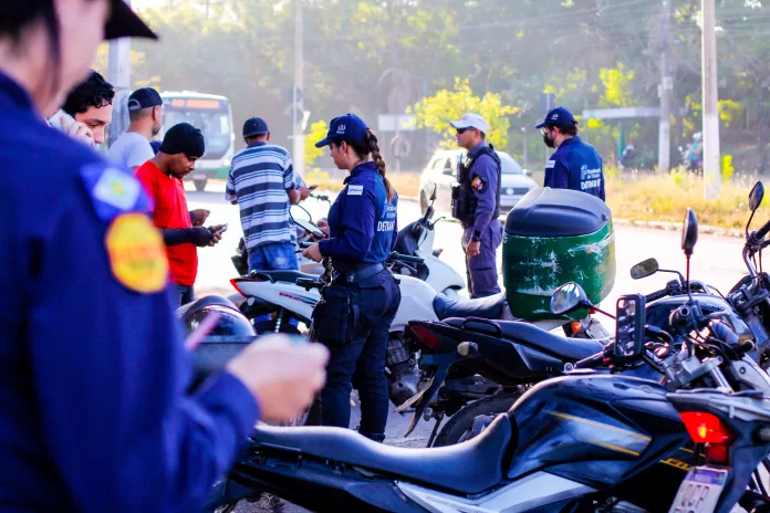 Fiscalização de trânsito em Cuiabá