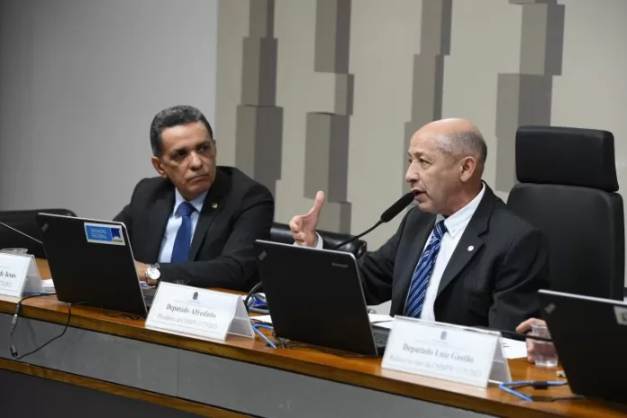 O relator da comissão mista, senador Mecias de Jesus (E), e o presidente, deputado Alfredinho