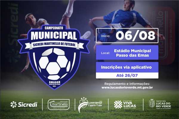 Inscrições para o Campeonato Amador de Futebol terminam nesta quarta-feira (26)