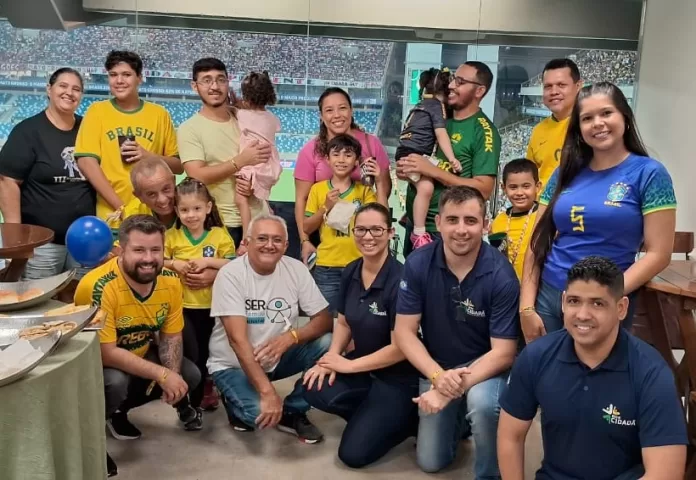 Oito autistas prestigiaram o Dourado contra o São Paulo, neste sábado (22.07), na Arena Pantanal