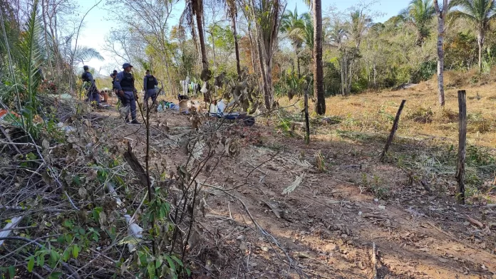 Invasão de terra em Nossa Senhora do Livramento Mato Grosso foto Policia Militar