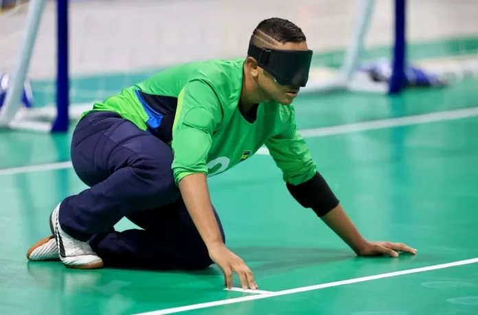 André Luiz da Silva é pivô/ala esquerdo da Seleção Brasileira de base de goalball