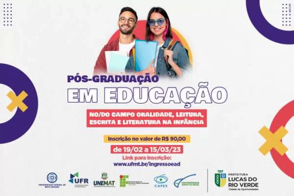 Inscrições abertas para curso de pós-graduação pela UAB/UFMT