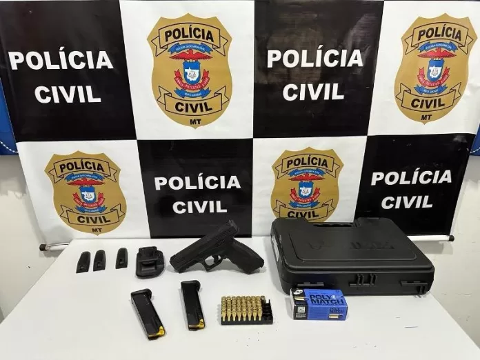 Polícia Civil apreende arma de fogo de homem investigado por violência doméstica em Nova Xavantina