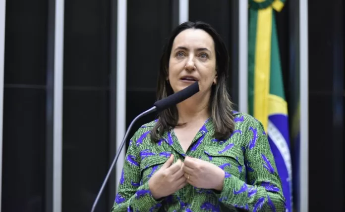 Deputada Rosângela Moro (União-SP) fala no Plenário da Câmara dos Deputados