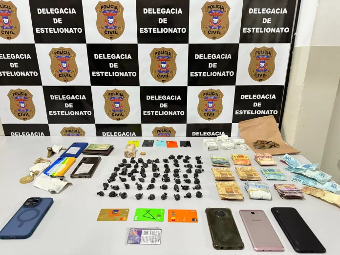 Polícia Civil apreende drogas e dinheiro em ponto investigado como escritório de golpes em Cuiabá