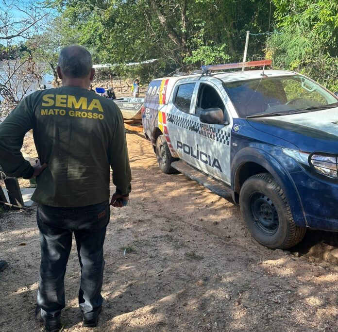 Arma de fogo e materiais de pesca ilegal são apreendidos em fiscalização no Rio das Mortes