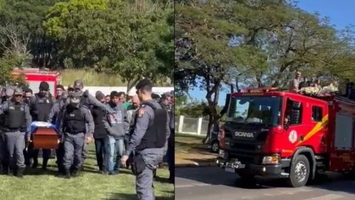 VEJA VÍDEO: Emoção no enterro de sargento assassinado em MT; governador e deputados compareceram na despedida ao militar