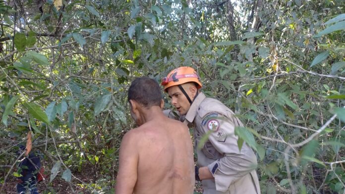 Bombeiros encontram trabalhador que se perdeu em área de mata em Alto Araguaia