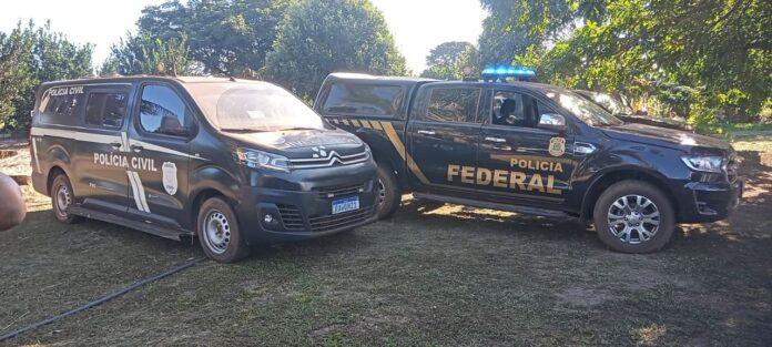 Operação conjunta da Polícia Civil e PF cumpre mandado de busca em fazenda na zona rural de Confresa