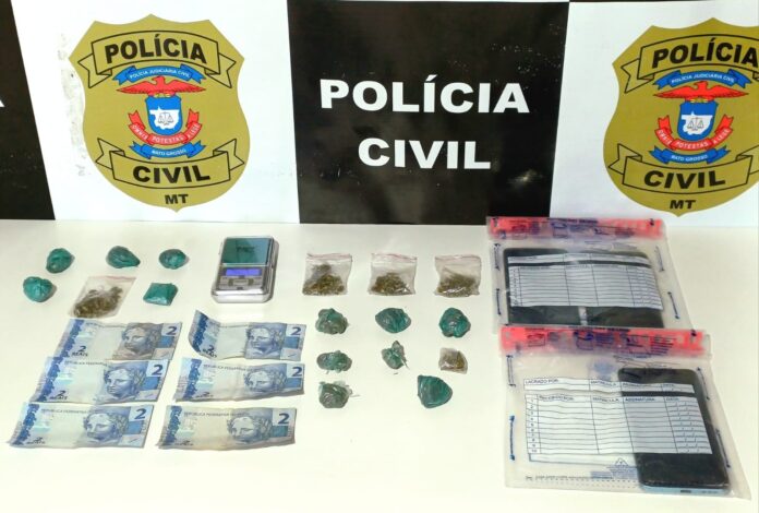 Polícia Civil fecha ponto de venda de drogas e prende traficantes com diversas passagens em Confresa