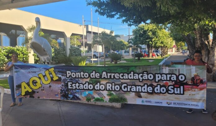 Prefeitura de Barra do Garças disponibiliza pontos de entrega de doações e assume compromisso de reconstruir escola no RS