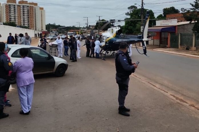 Sargento da PM é baleado na cabeça em frente a UPA em Cuiabá