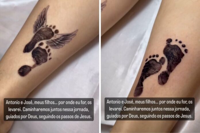 Nadja Haddad faz tatuagem em homenagem a José e Antônio – OBuxixo