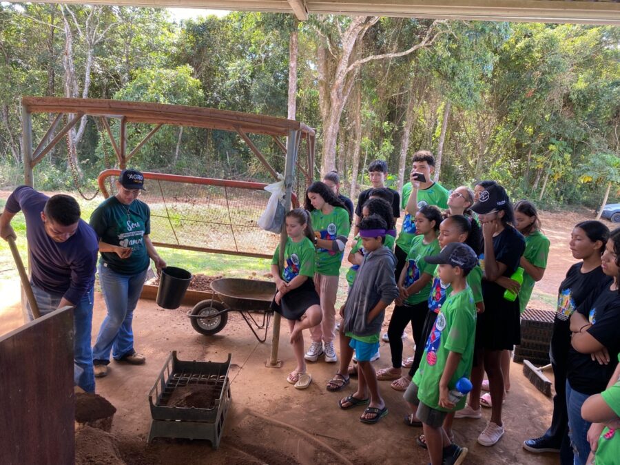 Estudantes visitam Horto Municipal e Ecoponto de Lucas do Rio Verde