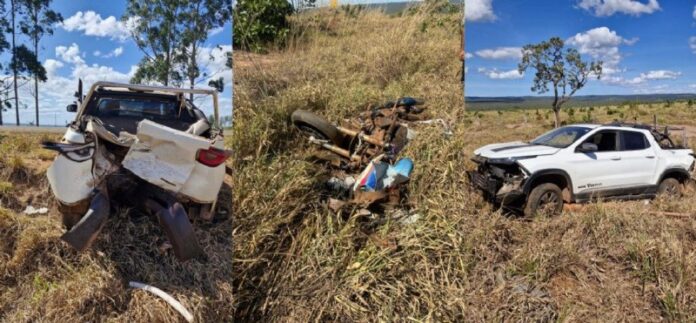 Policial civil e condutor morrem em acidente entre carro e motocicleta