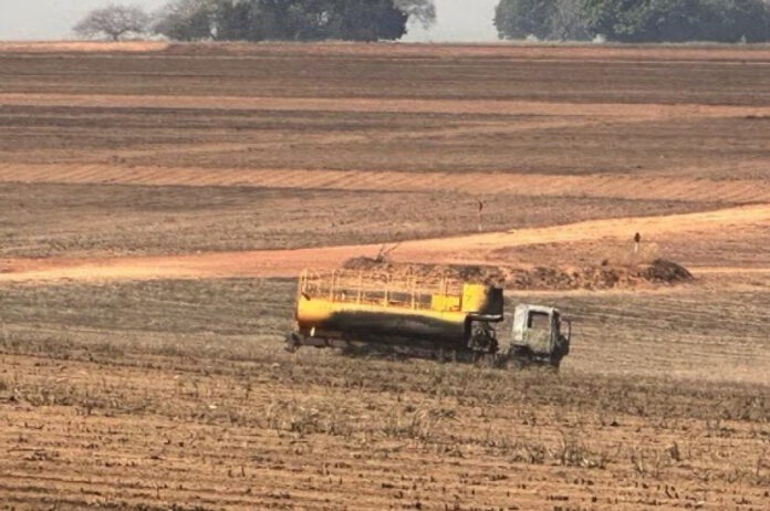 Funcionário de fazenda morre queimado ao tentar combater incêndio em lavoura – Vídeo