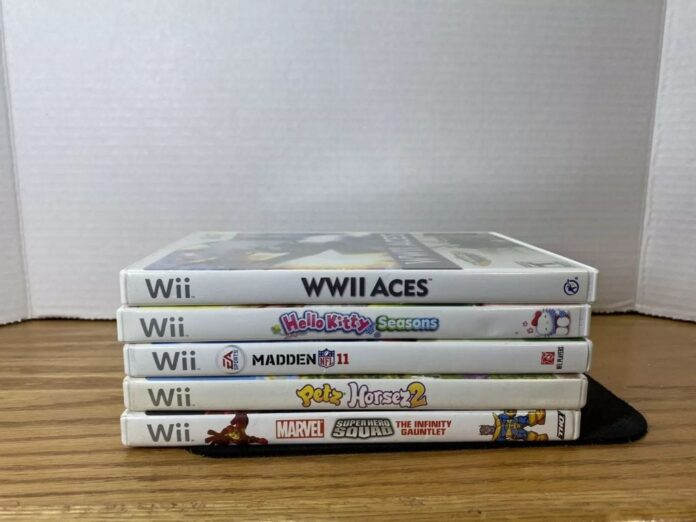 Coleção de jogos Nintendo Wii shovelware à venda no E-bay