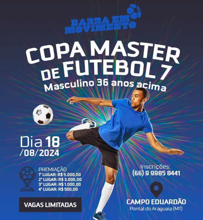 Torneio de Futebol Master vai distribuir quase R$ 10 mil em prêmios; inscrições abertas