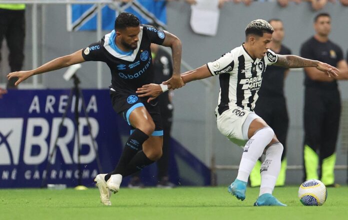 Botafogo empata com Grêmio e vê Palmeiras aproximar-se na briga pela liderança do Brasileirão