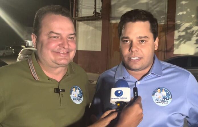 Deputado Max Russi participa de comício em apoio a Thiago Timo; vídeo