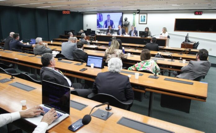 Audiência Pública - Revisão da legislação portuária. Consultor da CEPORTOS, Bruno Dalorto Marques. Relator, Desembargador Celso Peel. Ministro do TST e Presidente da Comissão de Juristas da Câmara dos Deputados - Tribunal Superior do Trabalho - TST e Comissão de Juritas da CD, Douglas Alencar Rodrigues. Membra da CEPORTOS, Jacqueline Wendpap.