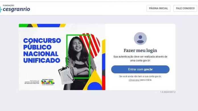 Área do Aluno no site da Cesgranrio