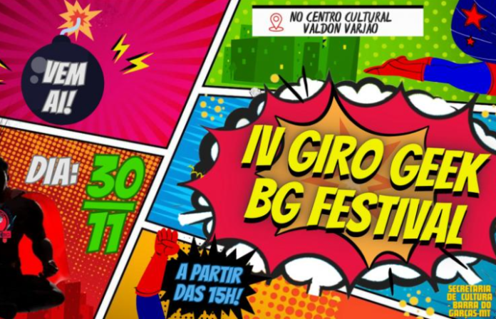 4ª edição do Giro Geek BG Festival promete diversão gratuita para toda a família em Barra do Garças