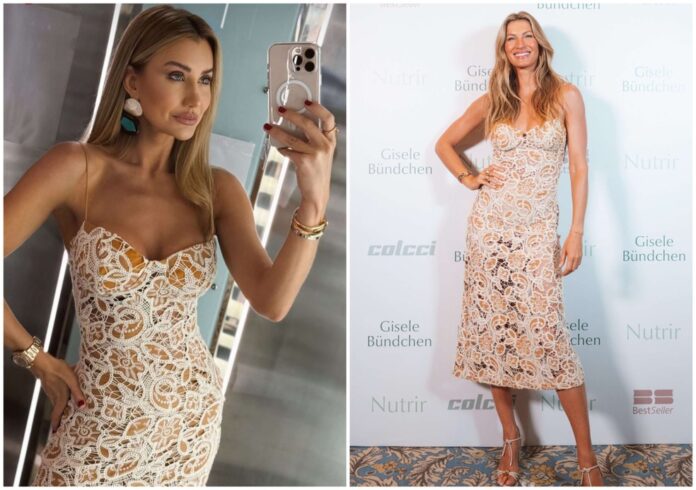 Ana Paula Siebert posa com vestido usado por Gisele Bündchen — Foto: Reprodução/Instagram