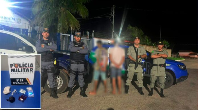 Dupla é presa com porções de drogas na ponte do Rio Araguaia, em Torixoréu