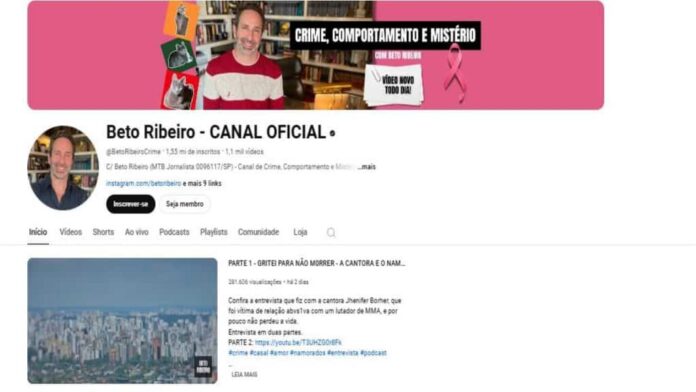 Canal Beto Ribeiro Imagem Reprodução YouTube