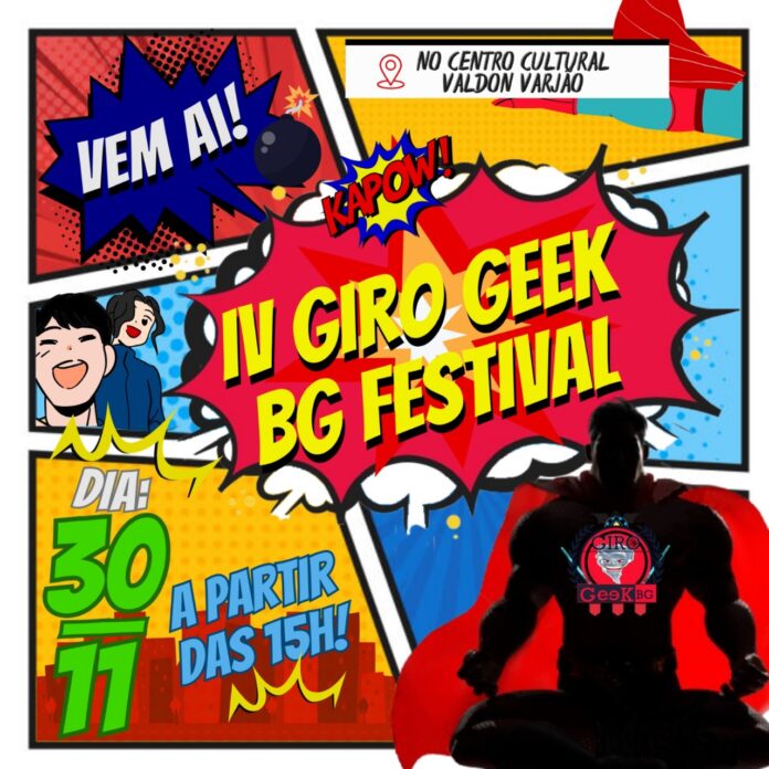 Quarta edição do Giro Geek BG Festival promete diversão gratuita para toda a família em Barra do Garças