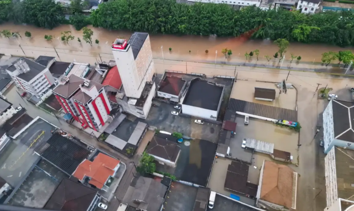 Região Norte de SC atingida pelas chuvas de sábado