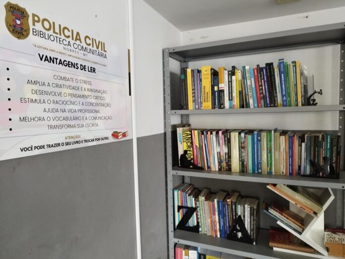 Polícia Civil de MT instala biblioteca comunitária na Delegacia de Nobres