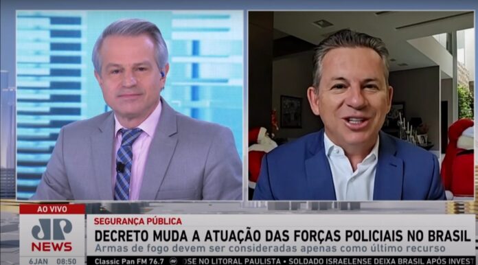 Mauro Mendes afirma que decreto federal é uma inversão de valores: 'dá salvo-conduto para os criminosos e contém a atuação da polícia'