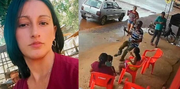 Imagens fortes: Homem mata a companheira a facadas com a filha do casal no colo na região do Araguaia