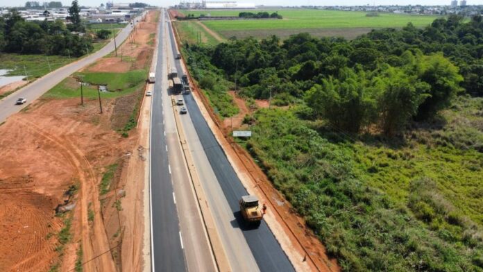 Obras de duplicação da BR-163 obras em Sorriso