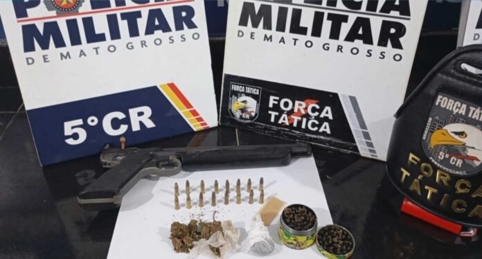 Polícia Militar desarticula ponto de venda de drogas e prende suspeito em Barra do Garças