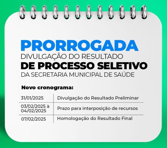 Prefeitura de Barra do Garças prorroga divulgação de classificados no Processo Seletivo da Secretaria de Saúde