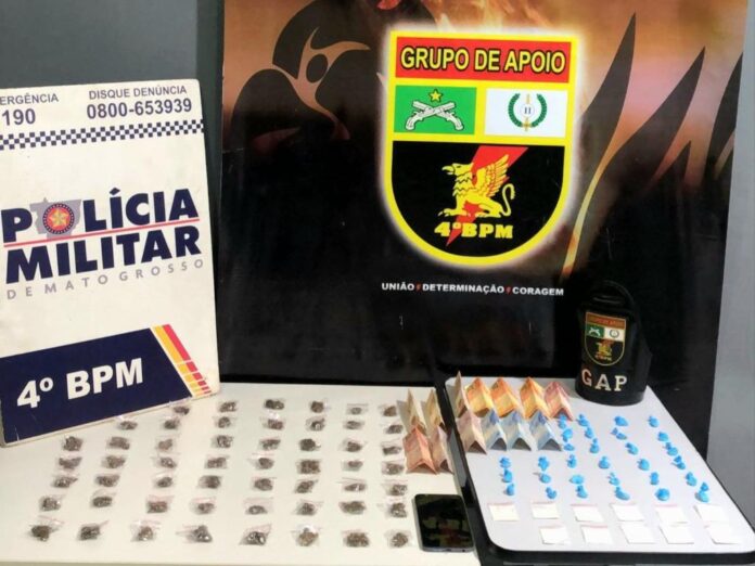 Polícia Militar prende dois homens por tráfico de drogas em Várzea Grande