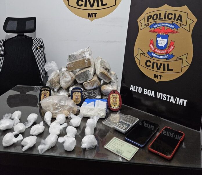 Polícia Civil prende suspeito e desarticula depósito de drogas em Alto Boa Vista