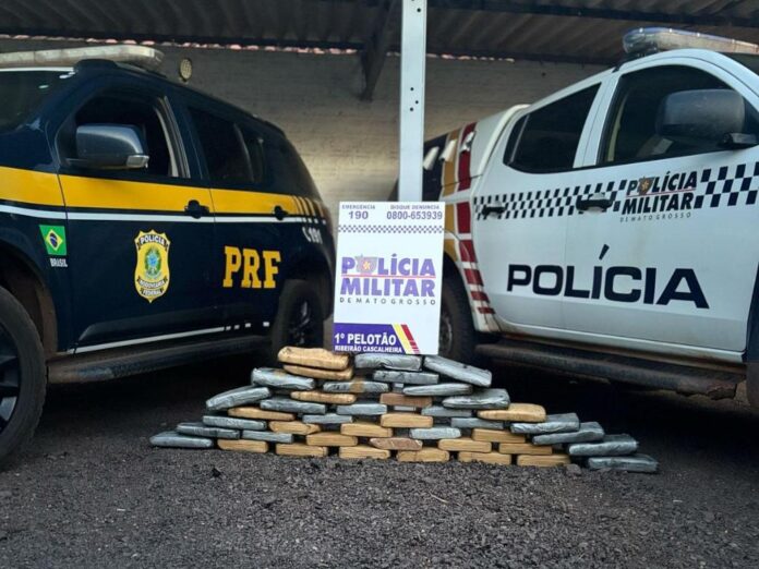 Polícia Militar apreende 115 quilos de entorpecentes e prende 8 pessoas por tráfico de drogas em MT - Em Ribeirão Cascalheira, 43 quilos de drogas foram apreendidas causando R$ 1,1 milhão de prejuízo ao crime