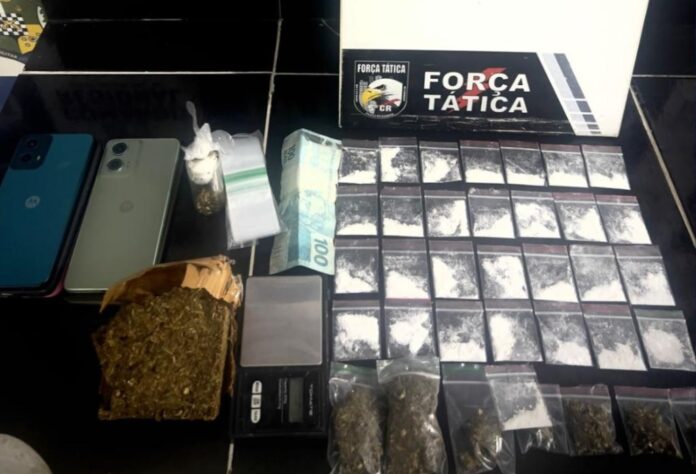 Força Tática prende quadrilha por tráfico de drogas, apreende maconha e pasta base de cocaína em Barra do Garças