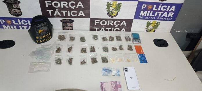 Força Tática prende homem com porções de maconha e pasta base em Rondonópolis - 