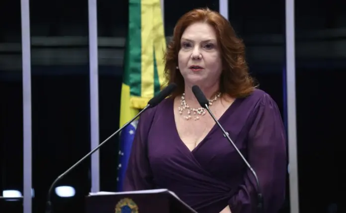 Deputada Fernanda Pessoa fala ao microfone