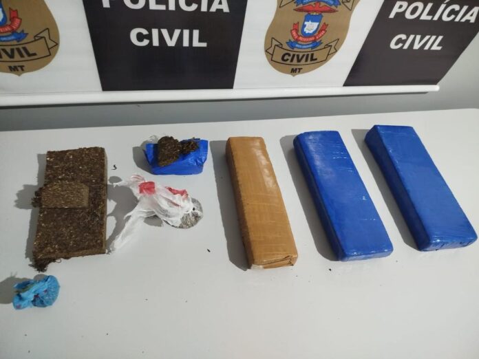 Investigação da Polícia Civil culmina na apreensão de cerca de 5kg de droga em Matupá - 