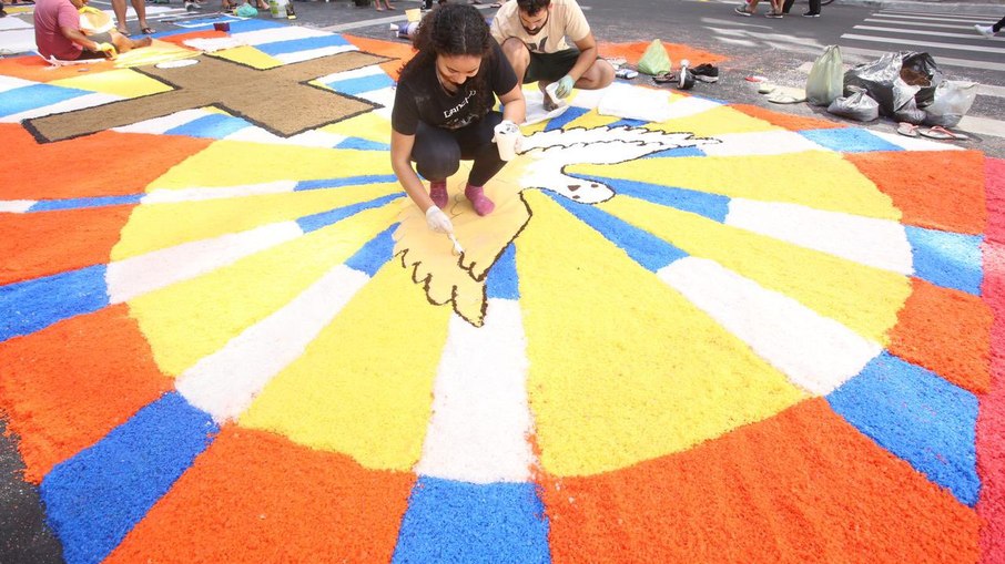 Tapetes de Corpus Christi no Rio