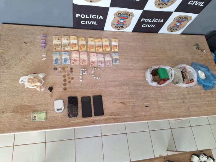 Polícia Civil prende duas pessoas por tráfico de drogas em Cotriguaçú - 